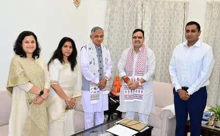 Gujarat Minister Meets Bhajan Lal Sharma, Diya Kumari in Jaipur