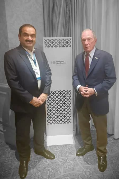 Global innovation and climate action discussed by Adani and Bloomberg